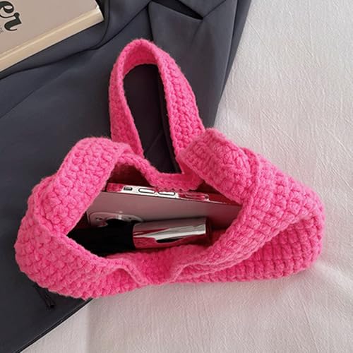 Bow Purse Crochet Bow Shaped Shoulder Bag Mini Cute Woven Bowknot Bag Trendy Knitted Bowknot Handbag Gift Women3