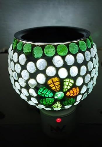 NAARI VILLA Aroma Burner Electric Kapoor Dhani Dhoop Dani For Home & Office Ceramic Camphor Dani Night Lamp Incense Essential Oil Burner With On/Off Switch For Rs. 299 @ 70 %