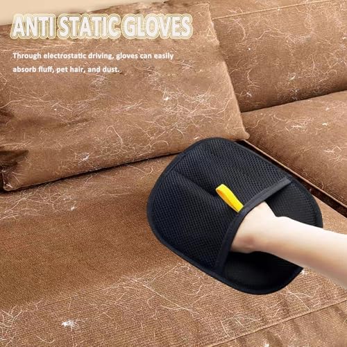 Image of Pet Hair Remover Gloves, 2025 New Pet Hair Removal Gloves for Carpet, Couch, Furniture, Car Seat, Upgraded Pet Hair Removal Tool (2pcs)