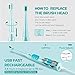 Vekkia Sonic Rechargeable Kids Electric Toothbrush, 3 Modes with Memory, Fun & Easy Cleaning, 24000 Strokes, IPX7 Waterproof, 2-Min Timer for Age 5+, 4 Soft Bristles(Blue)