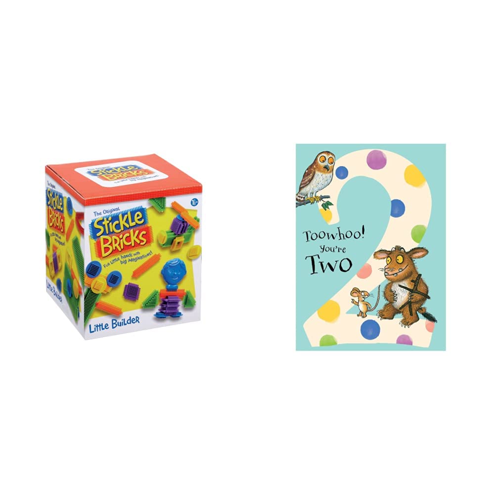 Stickle BricksTCK08000 Hasbro Stick Little Builder Construction Set & The Gruffalo Age 2 Birthday Card