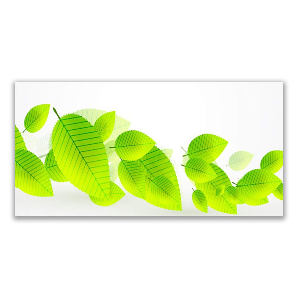 Impression sur verre trempé Tulup 140x70 cm premium déco murale feuilles et fleurs
