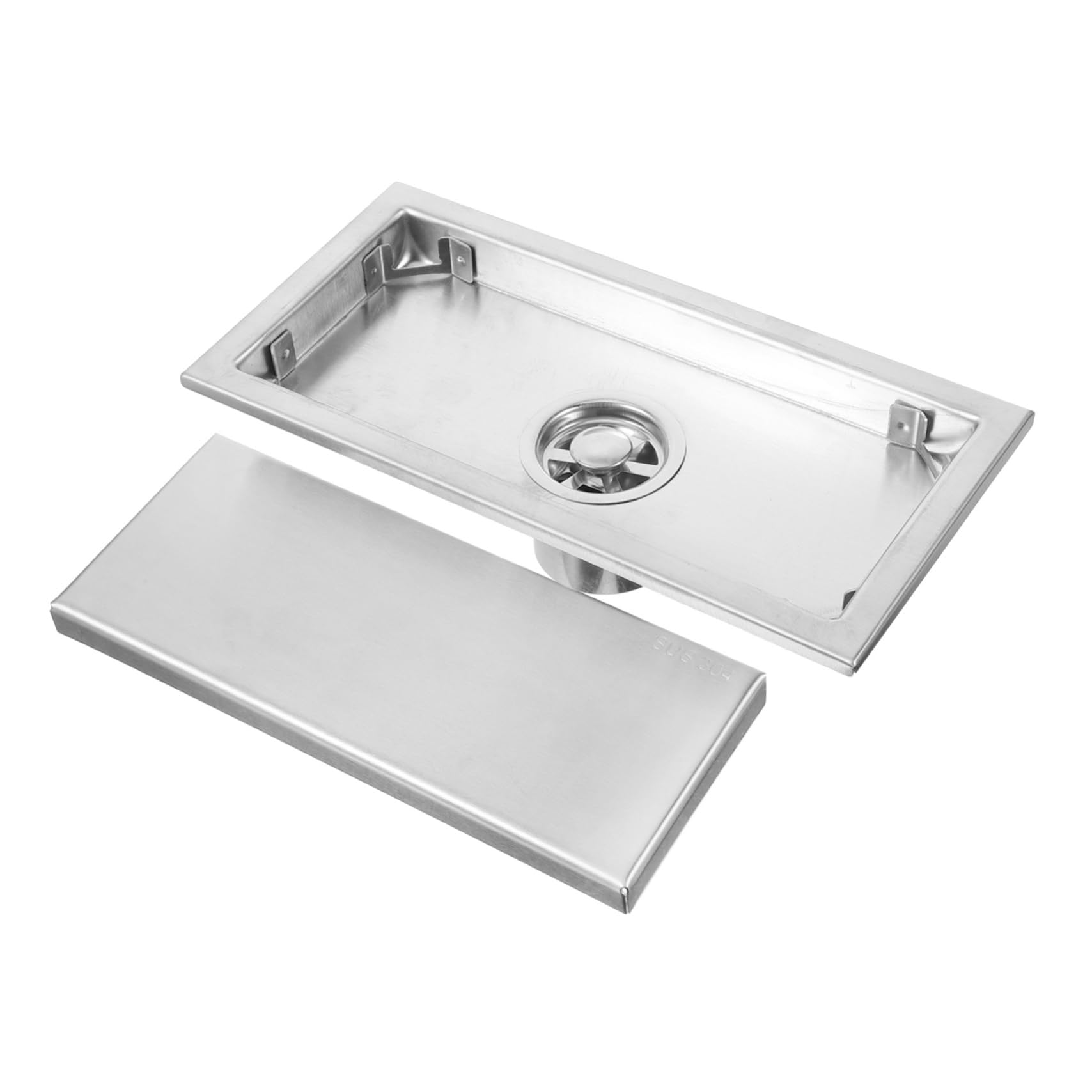 Caniveau de douche étroit en acier inoxydable pour salle de bain moderne