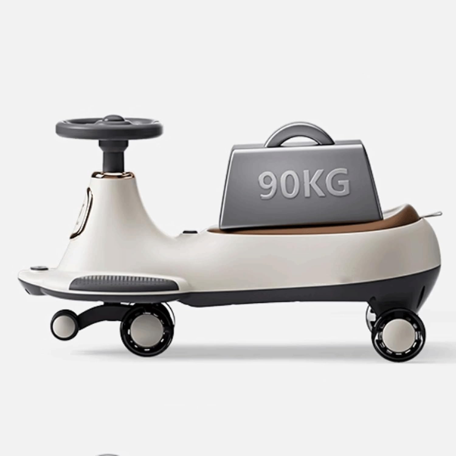 Wiggle Car Cichy samochód huśtający się, migające koło, hulajnoga Wiggle, rowerek biegowy, wbudowany schowek, przesuwany samochód dla dzieci w wieku od 3 lat(Blauw)