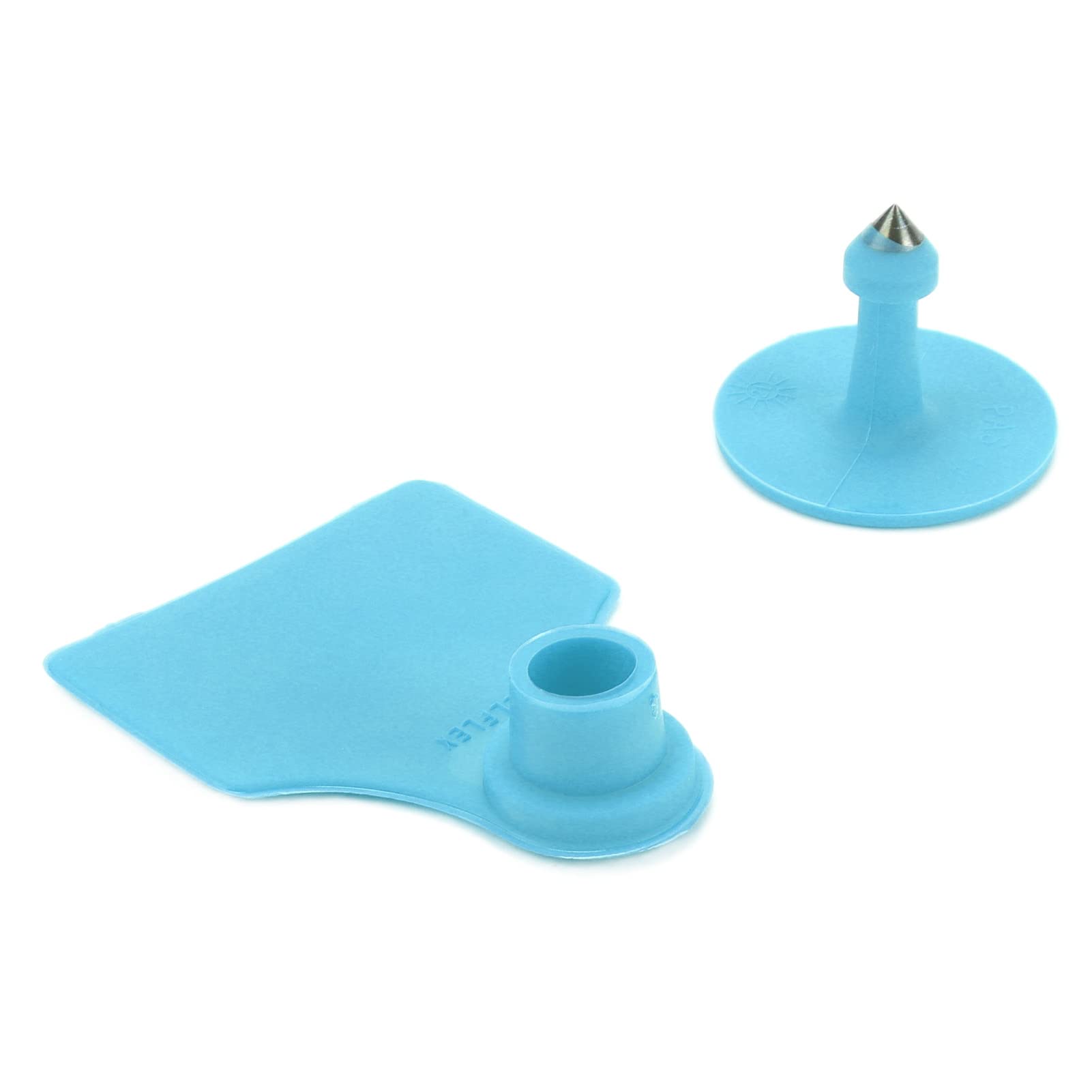 Wakects Kolczyk do Ucha Plastikowa Pusta Etykieta z Uchem świni 100 Zestawów 5 X 4 Cm z Dołączonymi Szpilkami dla Owiec Bydło świnie Identyfikacja Zwierząt Gospodarskich Hodowla w Gospodarstwie (BLUE)