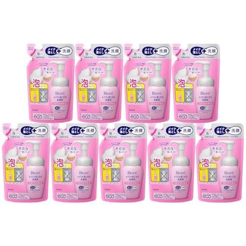ビオレ メイクも落とせる洗顔料 うるうる密着泡 つめかえ用 140ml (9個セット)