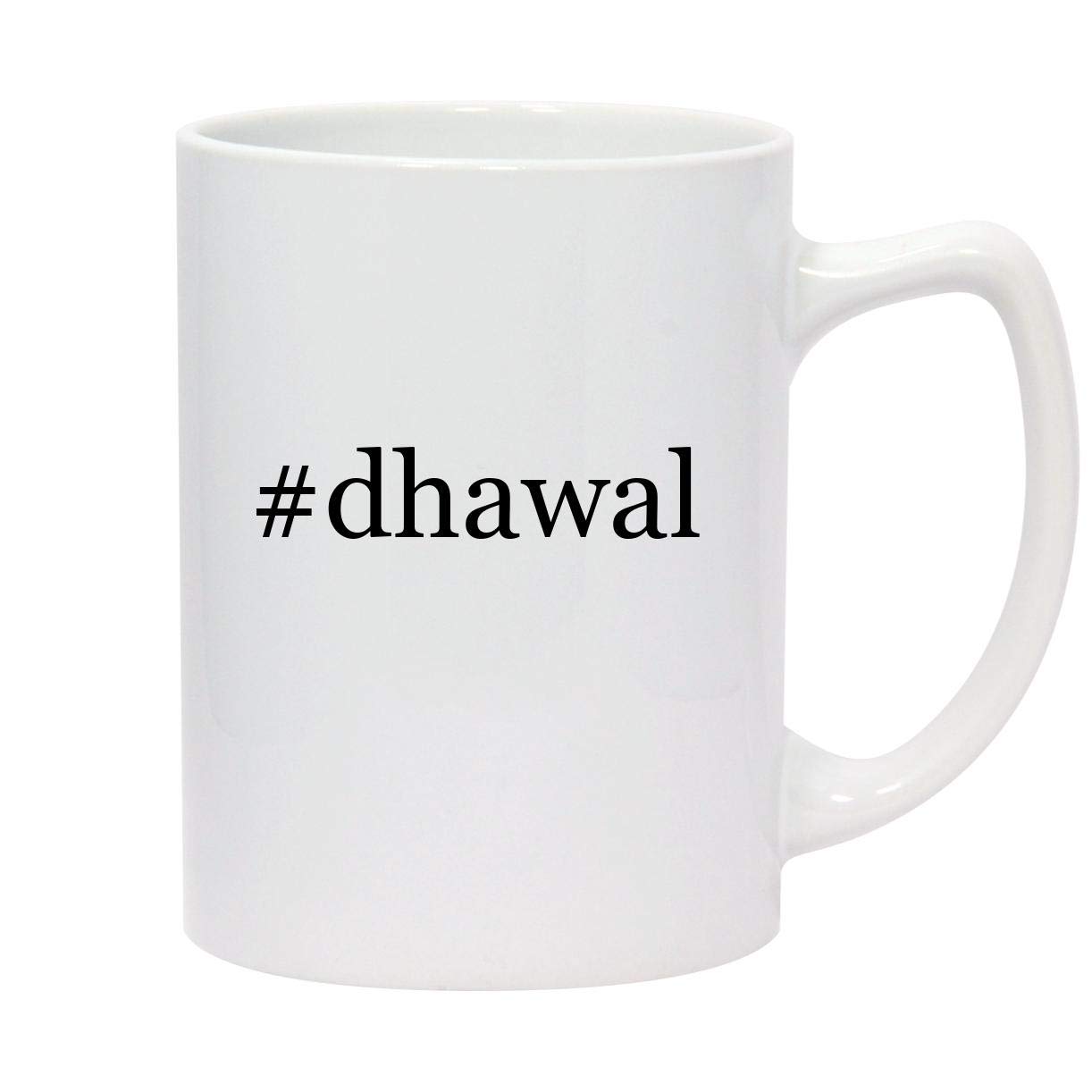 #dhawal - 14oz Hashtag White Ceramic Statesman Coffee Mug