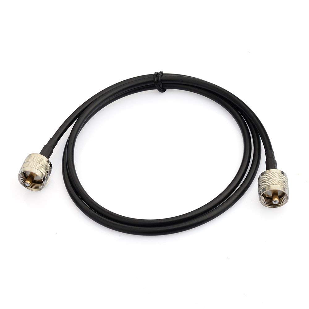 Superbat UHF Male PL-259 to UHF Male PL-259 Low Loss Digital Coax UHF Jumper Cable (3ft RG58) for HAM &amp; CB Radio,Antenna Analyzer,Dummy Load,SWR Meter