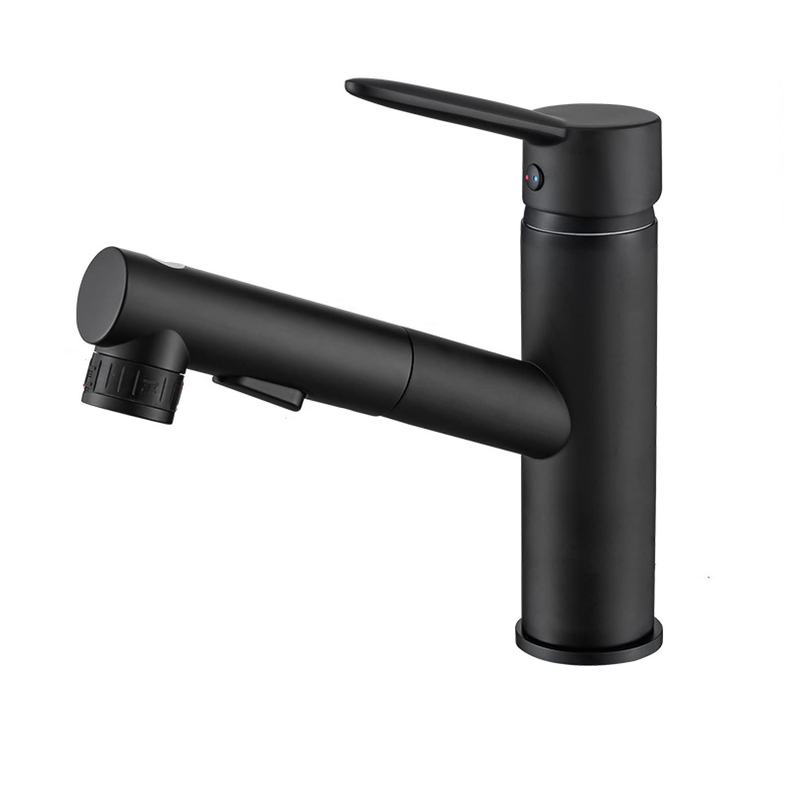 Robinet de salle de bain avec pulvérisateur à tirette pour nettoyer le lavabo sans effort