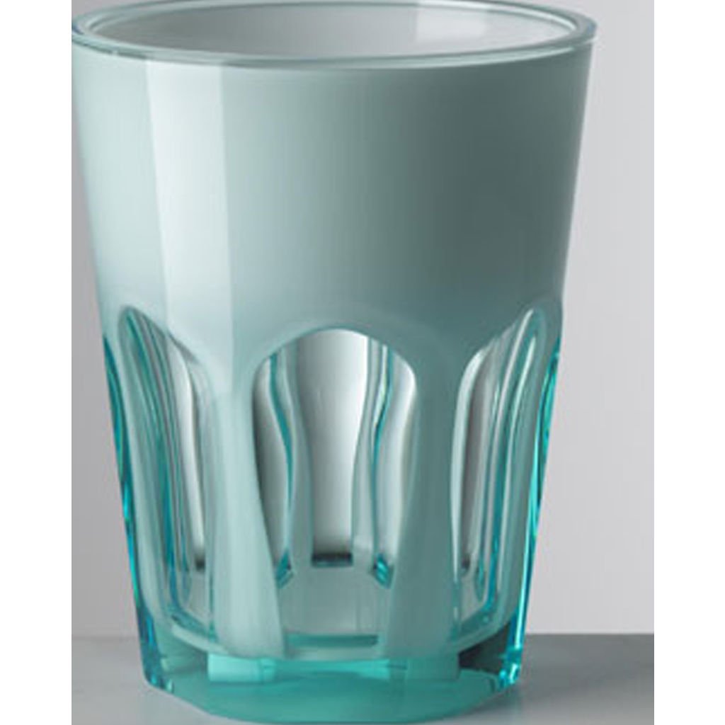 Mario Luca Giusti Gobelet double face Turquoise verre acrylique de table