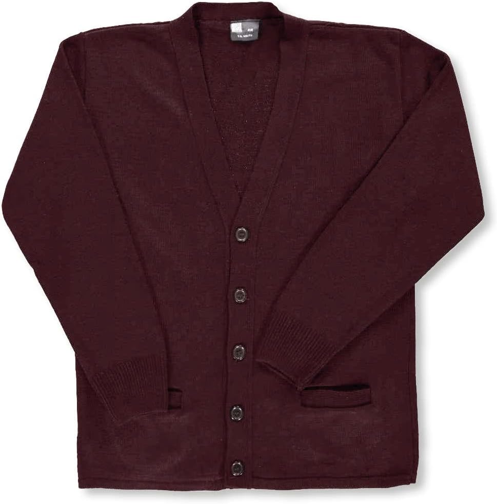Big Boys' Adult Control-Pil 4-Button Cardigan (Adult Sizes S - XXL) Burgundy