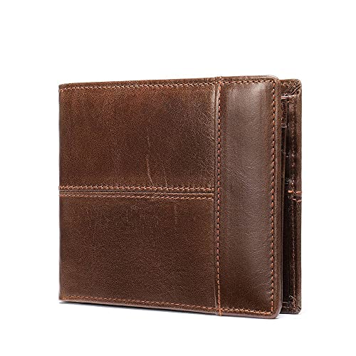 RFID Vintage Patchwork Style Cowhide Wallet Credit Card Holders