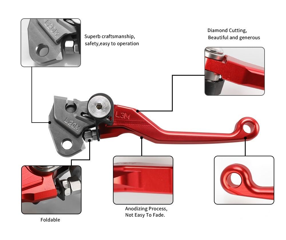 rem koppeling hendel Voor CRF 300 L Voor CRF300L Voor CRF 300L Voor Rally 2021 2022 Motorcycle CNC Pivot Rem Koppeling Hevels motocross (Color : 7