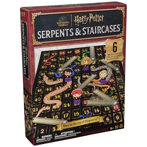 Image of Wizarding World of Harry Potter Serpents & Staircases Classic Game, Kids Games, Family Games for Family Game Night, for Kids and Adults Ages 5 & up