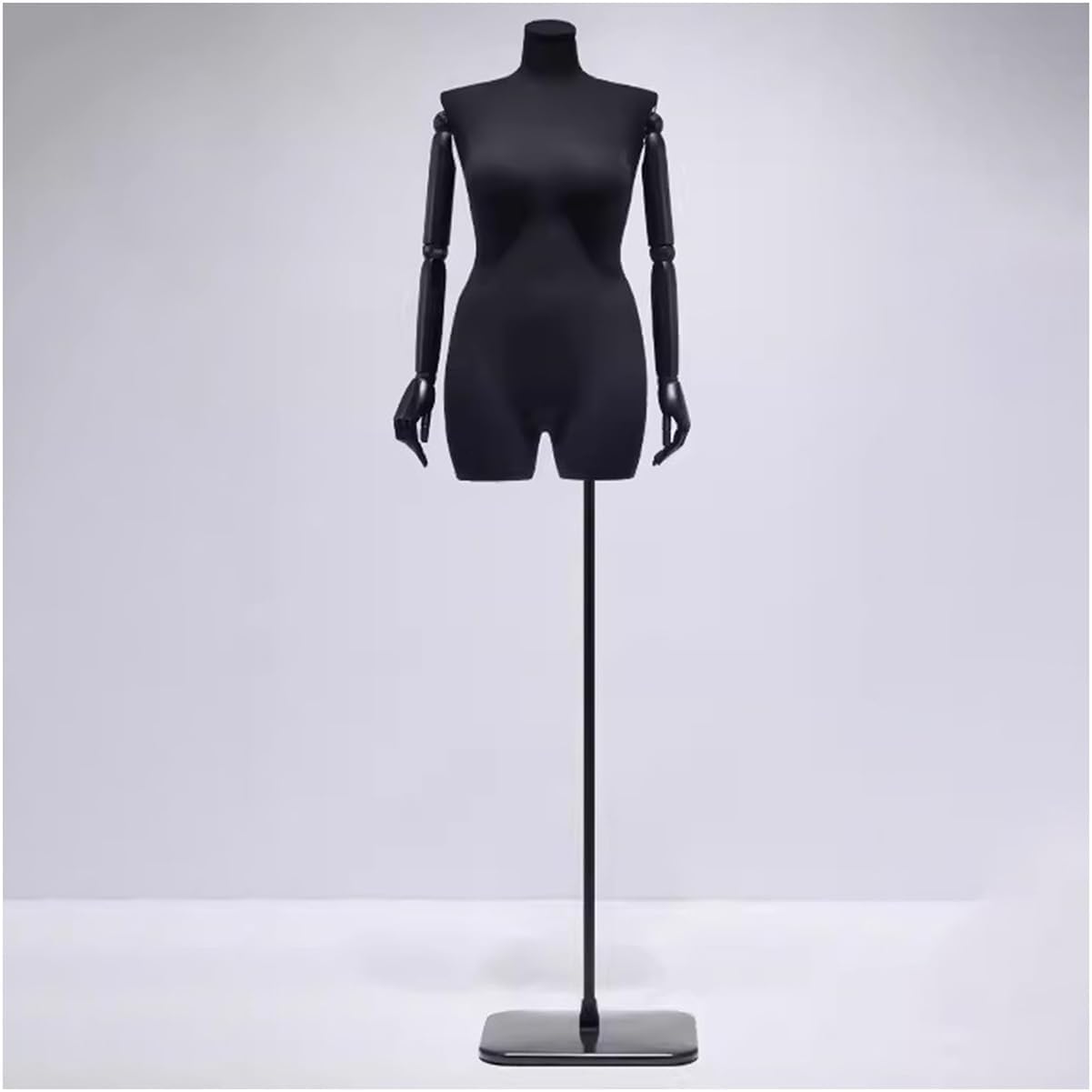 DFEDHF Large Size Women's Clothing Model Dress Form Manikin Body Adjustable Height Metal Base Costume Jewelry Window Display One Color(One Color N)