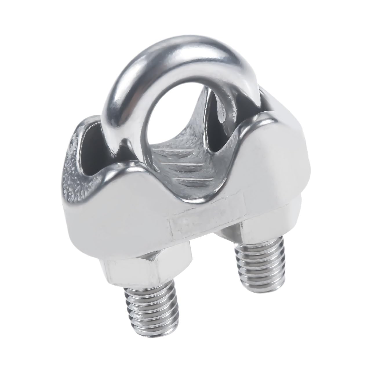 Morsetto per cavi in acciaio 20 pezzi di morsetti a forma di U for cavi M2/3/4/5/6/8 mm, bulloni di fissaggio for cavi, morsetti for ferramenta, manicotto for fune in acciaio inossidabile 304(M2)