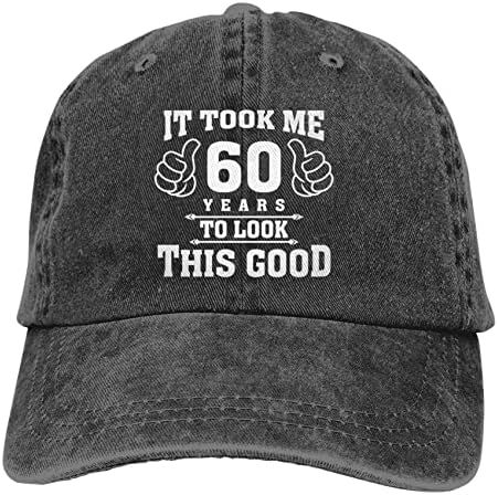 It Took Me 60 Years to Look This Good, 60th Birthday Gifts Vintage Baseball Cap Black