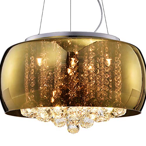 Plafon Bella Iluminação Soho No Voltagev Cromado/ Dourado/ Transparente