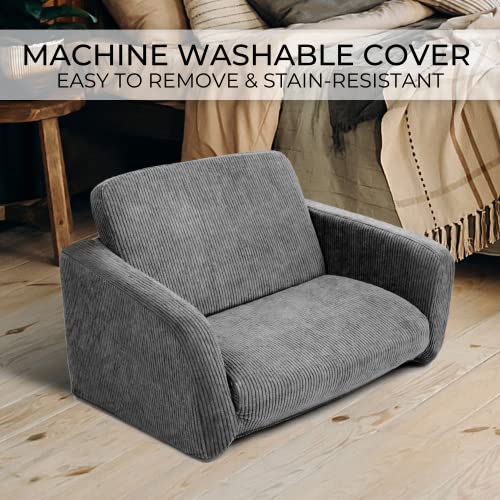 image for ZICOTO Comfy Kids Chair for Toddler - Stylish 2 in 1 Lounger Made of M