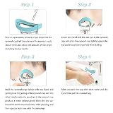 ZJchao Kubek do Przemywania Oczu, Ręczny Płyn do Płukania Silikonu Pod Ciśnieniem, o Ergonomicznej Konstrukcji dla Osób Noszących Soczewki i do Demakijażu Oczu (BLUE)
