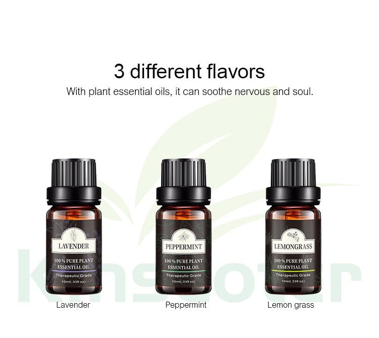Image of DOCOSS Acrylonitrile Butadiene Styrene Essential Oil for Home Fragrance Diffuser, Humidifier| 10ml Bottle|Aroma Oil Pack of 3(Lavender, Peppermint, Lemongrass)