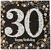 Amscan 511544 - serwetki 30. urodziny, 16 sztuk, 33 x 33 cm, Happy Birthday, Sparkling Celebration