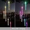 Solar Wind Chimes Auto Chang Colors,Gifts for Mom Women,Outdoor Waterproof Decorations Acrylic Mobile for Garden Yard Lawn Patio #4