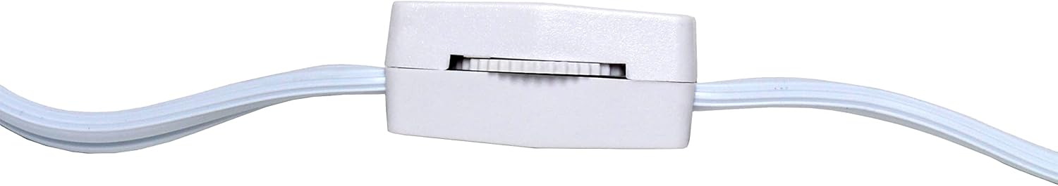 Simple Designs LT2062-WHT Mini Chrome Table Lamp with Squared Empire Fabric Shade, White (Pack of 24)