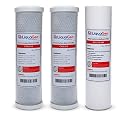 LiquaGen - Replacement Pre-Filter Set for Reverse Osmosis Water Filter Systems (Stage 1,2 & 3) | Highly Compatible Ultrapure Water Purifier Filter Kit with Carbon & Sediment Pre Filter