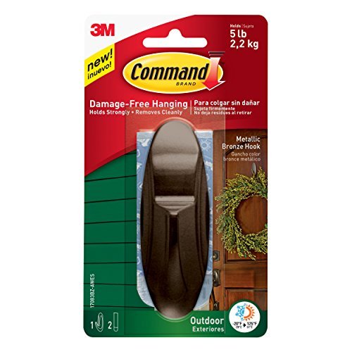 Image of Command Strips 17083BZ-AWES Large Metallic Bronze Outdoor Hook