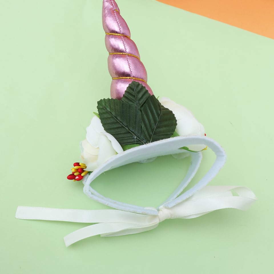2 Piezas Sombrero Unicornio para Perros Pequeños miniatura 6