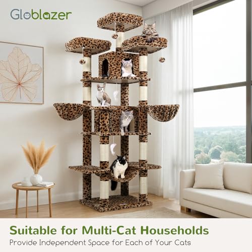 Tall Cat Tree for Large Indoor Cats – Stable Multi-Level Climbing Tower - Image 6