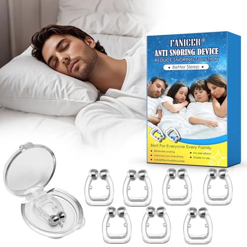 Olisang 4 Paar Anti Schnarch Nasenclip,Wiederverwendbares Silikon Nasendilator,Nasenklammer gegen Schnarchen für Besseren Atmen und Schlaf,für...