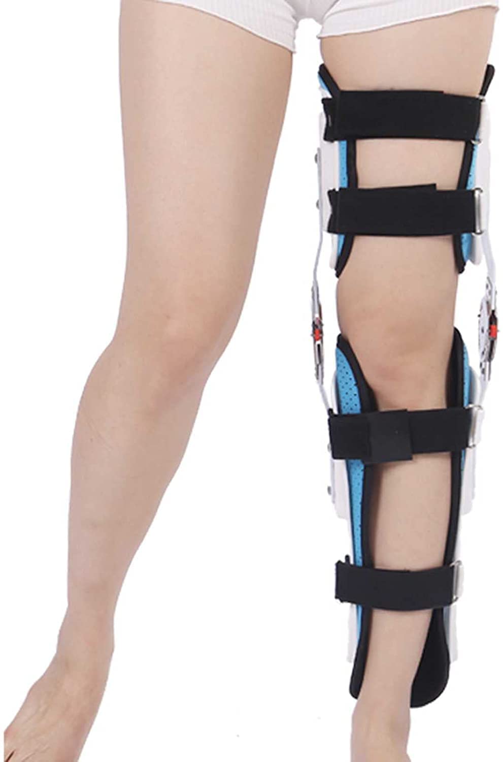 Ginocchiera articolata per adulti, immobilizzatore articolato per lesioni legamentose, stabilizzatore ortesico post-operatorio, supporto regolabile per il recupero per la riabilitazione ortopedica (d