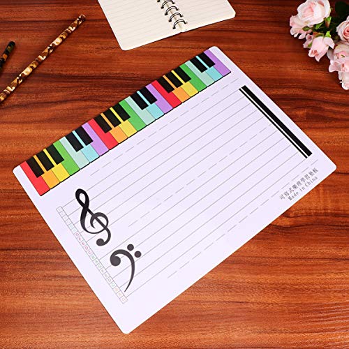 Alremo Xinghuang - 2Pcs Music Staff Dry Erase Lap Boards Music Symbol Whiteboard Home School Classroom Music Notation Whiteboard S Size #TOP2