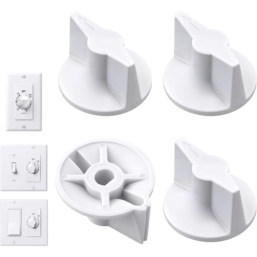 IJSDNVJNDX For 146MT574 Timer Knob, Wound Compatible 4-Pack Replacement Timer Switch Knob for FD Series Spring Wound Timer