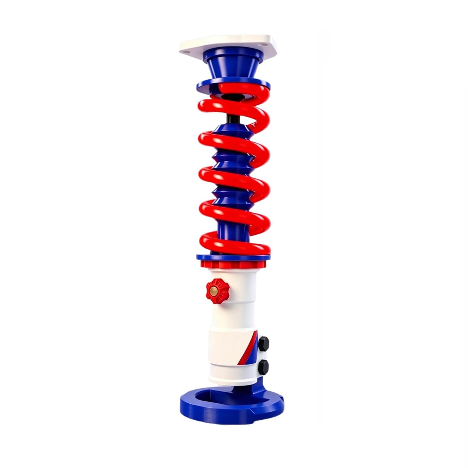 Lampa stołowa z amortyzatorem z nadrukiem 3D, lampa biurkowa sprężynowa spiralna, 3 regulowane poziomy, temperatura barwowa 3800k ± 200 k, oświetlenie 360°, z zegarem cyfrowym, do
