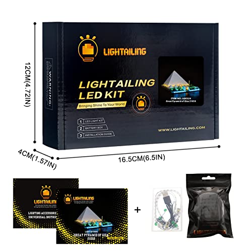 Image of Lightailing Light for Lego-21058 Great Pyramid of Giza - Led Lighting Kit Compatible with Lego Building Blocks Model - NOT Included The Model Set