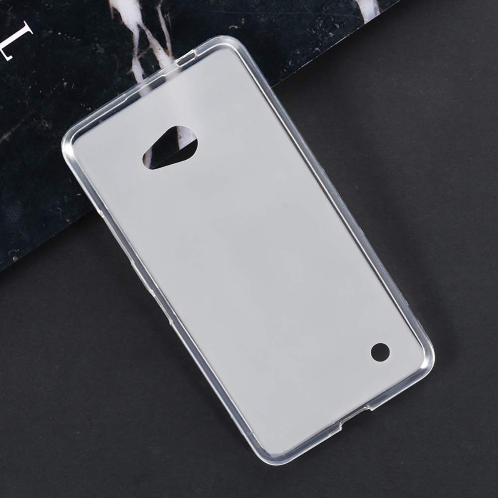 Shantime Microsoft Lumia 640 LTE Mobile Phone Case, Scratch Resistant Soft TPU Back Cover Shockproof Silicone Gel Rubber Bumper Anti-Fingerprints Full-Body Protective Case Cover (White)