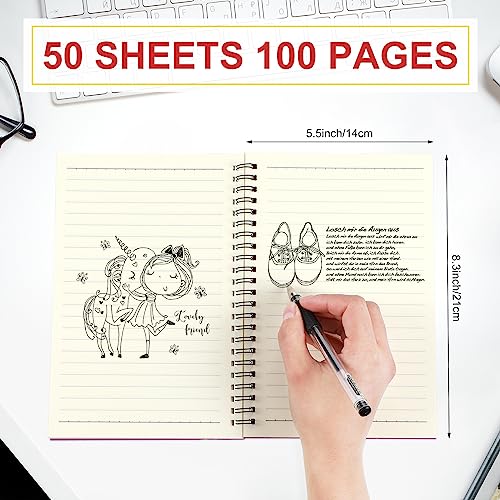 Image of Yahenda 6 Pcs Spiral Notebooks,1 Subject,Wide Ruled, Mixed Colors