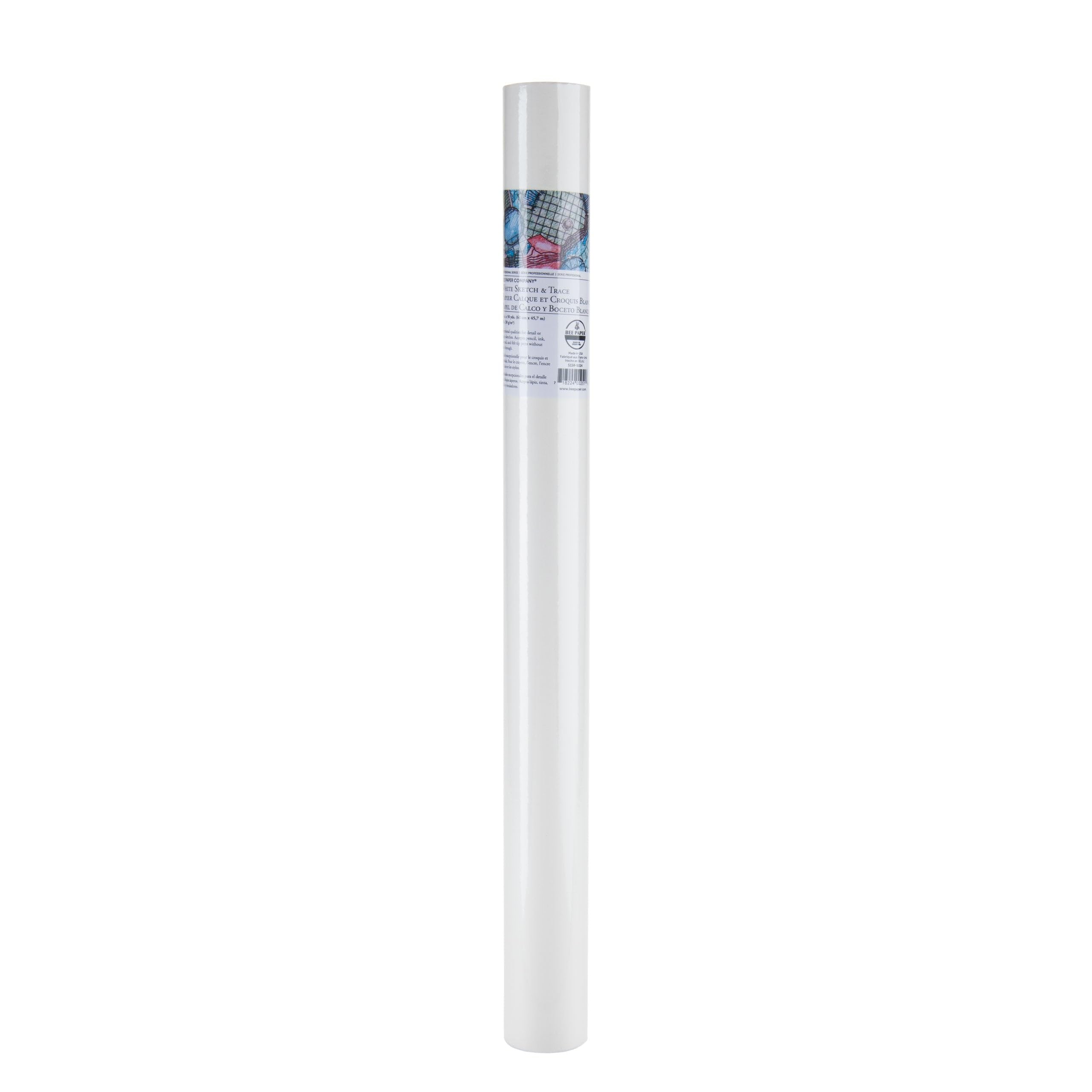 Bee Paper Company bocetos y rastreo, Papel, Blanco, 18-Inch x 50-Yard Roll, 150