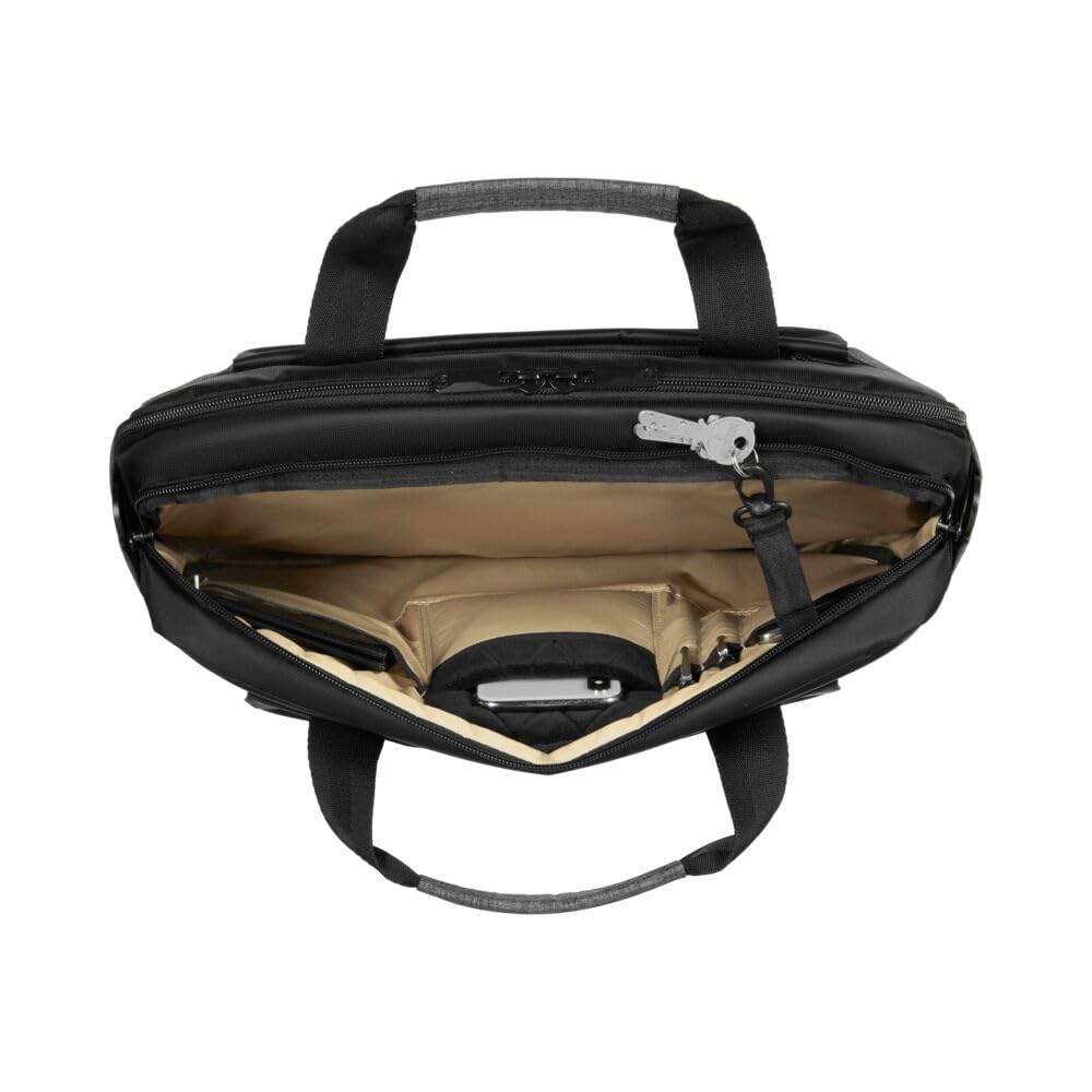 WENGER Underground Mallette pour Ordinateur Portable 16 Pouces, Poche pour Tablette Tactile 10 Pouces, Porte-Documents, Système d’Organisation, 9 l, Femmes Hommes, Noir, 601057