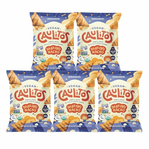 Caulitos – 5 Pack | Lentil, Rice & Cauliflower Chips |