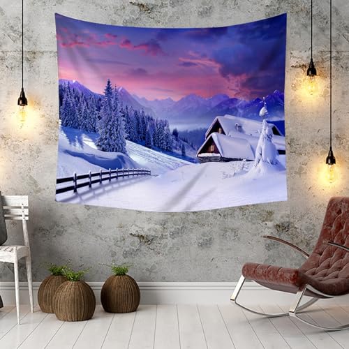 Tapices pequeños para sala de estar de 130 x 150 cm con diseño de paisaje 3