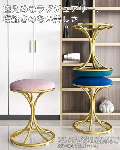 Lopresスツール 鉄筋脚 丸椅子 高反発スポンジ ダッチウール スタッキングチェア 滑り止めマット付き 軽量 シンプルでおしゃれ 腰掛け 椅子 ダイニングチェア ドレッサー 椅子 お店 家庭用 (グレー【柔らかく肌に優しい】) [並行輸入品] [3]
