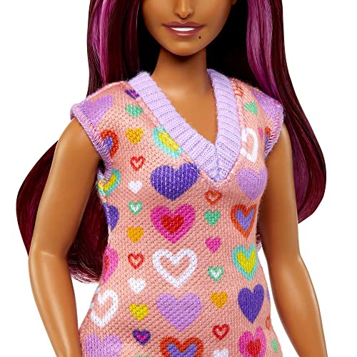 Barbie Fashionistas Muñeca con cabello rosa y accesorios miniatura 4