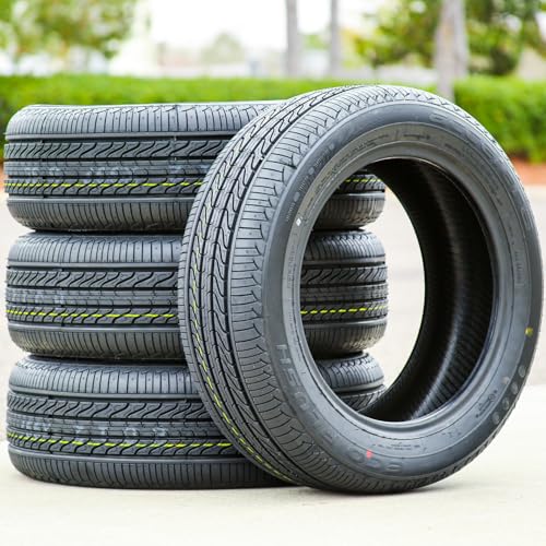 Set of 4 (FOUR) Accelera Eco Plush All-Season Passenger Car Touring Radial Tires-225/60R15 225/60/15 225/60-15 96V Load Range SL 4-Ply BSW Black Side Wall UTQG 400AA