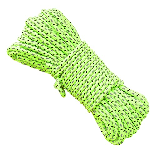 BRIGHTFUFU 1Roll Reflective Tarp Rope for Camping Wind Tent Fixing Cord Durable Outdoor Canopy Tie Downs Lightweight and Portable Heavy Duty Ropes for Hiking and Climbing