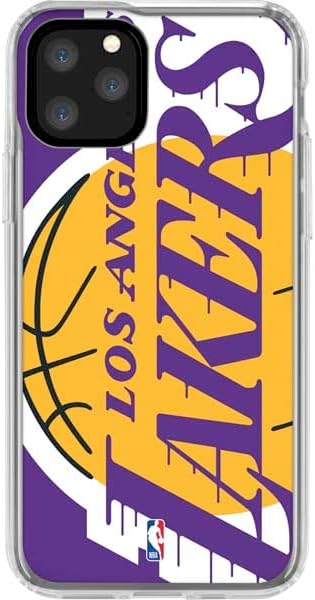 Skinit Clear Phone Case Compatible with iPhone 11 Pro - Officially Licensed NBA Los Angeles Lakers Large Logo Design