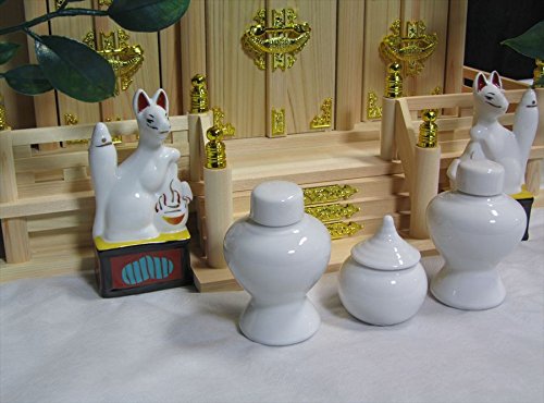 Amazon｜やまこう 神棚用□お稲荷 お狐様□一対 5寸サイズ 高さ15.5